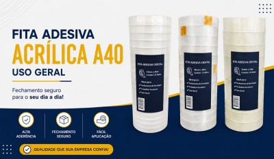 Fita Adesiva Acrílica A40 – Uso Geral